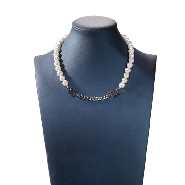 pearl steel chain stitch hip hop necklace jewelry mens womens beaded retro clavicle chains collar necklaces, Silver
pearl steel chain stitch hip hop necklace jewelry mens womens beaded retro clavicle chains collar necklaces, Silver