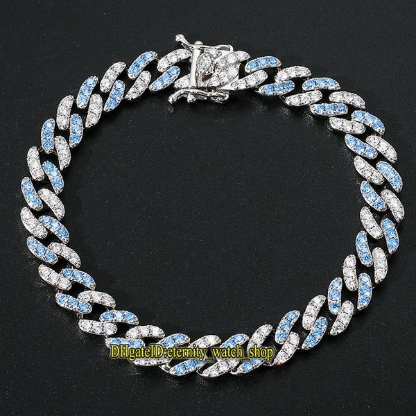 eternity 2021 hip hop necklace 9mm single row blue and white cz diamond inlaid cuban chain men and women hiphop iced out diamond bracelet, Black
eternity 2021 hip hop necklace 9mm single row blue and white cz diamond inlaid cuban chain men and women hiphop iced out diamond bracelet, Black
