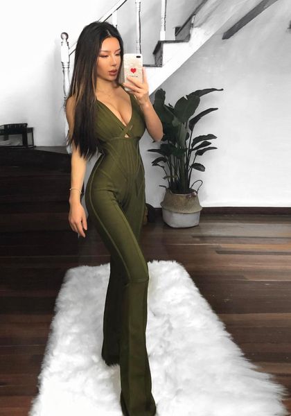 women's jumpsuits & rompers celebrity black army green stretch knitting spaghetti strap flare pants party rayon long full bandage, Black;white
women's jumpsuits & rompers celebrity black army green stretch knitting spaghetti strap flare pants party rayon long full bandage, Black;white