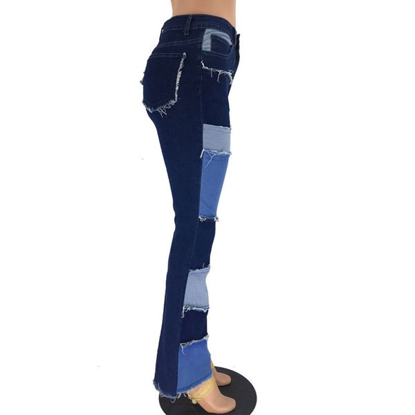 New 2021 Color Block High Waist Flare Jeans with Pockets Streetwear Sexy Ladies Trousers Bell Bottoms Ny Denim Jean Pants 6AZR, Blue
New 2021 Color Block High Waist Flare Jeans with Pockets Streetwear Sexy Ladies Trousers Bell Bottoms Ny Denim Jean Pants 6AZR, Blue