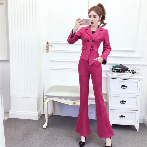 women's two piece pants women 2021 autumn winter fashion suits female solid color slim coats ladies high waist long trousers sets w716, White
women's two piece pants women 2021 autumn winter fashion suits female solid color slim coats ladies high waist long trousers sets w716, White