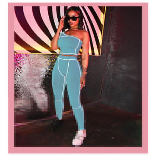 women's leggings summer striped tracksuit fitness single shoulder crop and sweatpants 2 piece sets outfits clothes ropa de mujer, Black
women's leggings summer striped tracksuit fitness single shoulder crop and sweatpants 2 piece sets outfits clothes ropa de mujer, Black