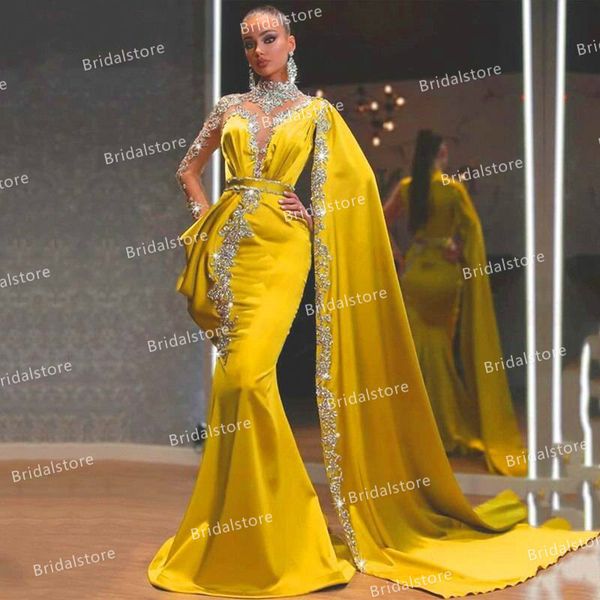 sparkly yellow dubai prom dresses with beaded elegant high neck kaftan abaya evening dresss with long sleeve mermaid formal prom gown 2021, Black
sparkly yellow dubai prom dresses with beaded elegant high neck kaftan abaya evening dresss with long sleeve mermaid formal prom gown 2021, Black