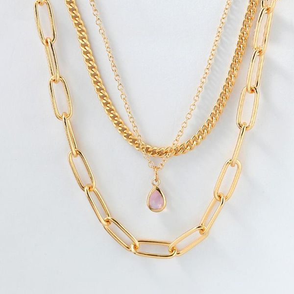 chains bohemian transparent crystal water drop pendant multilayer necklace for women fashion golden cuban chain collar party jewelry, Silver
chains bohemian transparent crystal water drop pendant multilayer necklace for women fashion golden cuban chain collar party jewelry, Silver