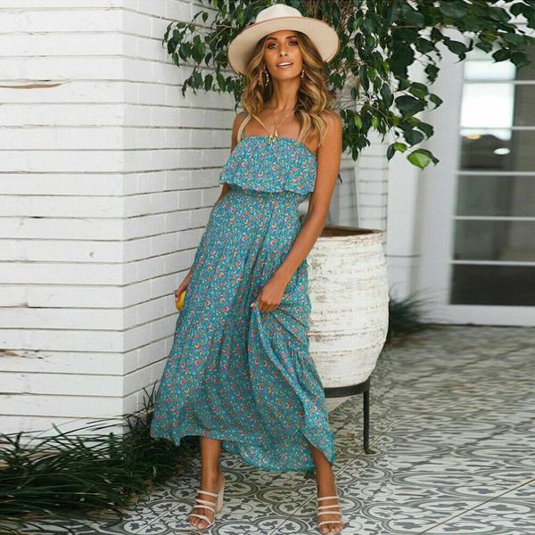 women ladies summer boho floral sleeveless casual high waist long maxi dress party beach dress sundress, Black;gray
women ladies summer boho floral sleeveless casual high waist long maxi dress party beach dress sundress, Black;gray