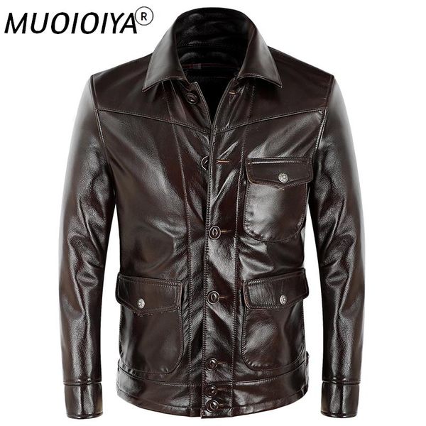 men's leather & faux special offer men's genuine cowhide coat oil wax head layer batik wine red motorcycle jacket, Black
men's leather & faux special offer men's genuine cowhide coat oil wax head layer batik wine red motorcycle jacket, Black