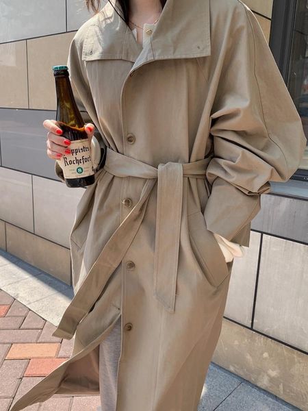 women's trench coats coat women elegant stand collar with belt pick hip solid khaki high street oversize 2021 autumn fashion, Tan;black
women's trench coats coat women elegant stand collar with belt pick hip solid khaki high street oversize 2021 autumn fashion, Tan;black