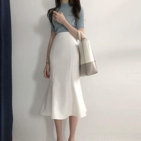 spring summer fashion office ruffles women skirts solid color high waist fishtail flouncing knee length m127, Black
spring summer fashion office ruffles women skirts solid color high waist fishtail flouncing knee length m127, Black