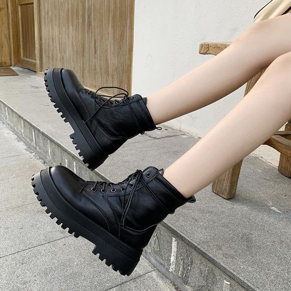 boots flat heel shoes women 2021 luxury designer lace up round toe rubber rock ladies lolita autumn fashion ankle summer hig, Black
boots flat heel shoes women 2021 luxury designer lace up round toe rubber rock ladies lolita autumn fashion ankle summer hig, Black