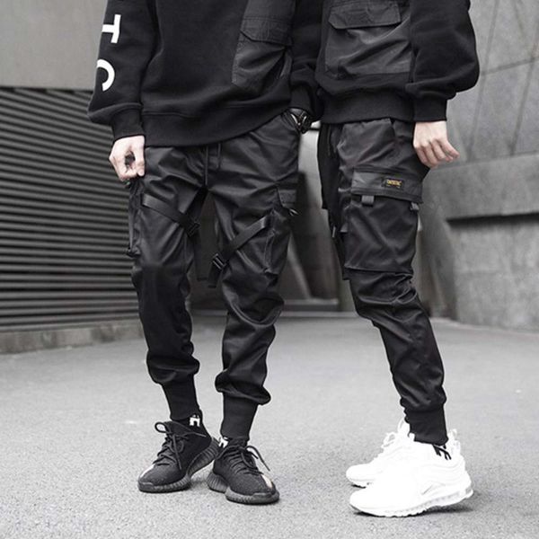 spring and autumn men's jogging pants multi pocket sports cotton overalls hong kong fashion harlan youth leggings, Black 
spring and autumn men's jogging pants multi pocket sports cotton overalls hong kong fashion harlan youth leggings, Black