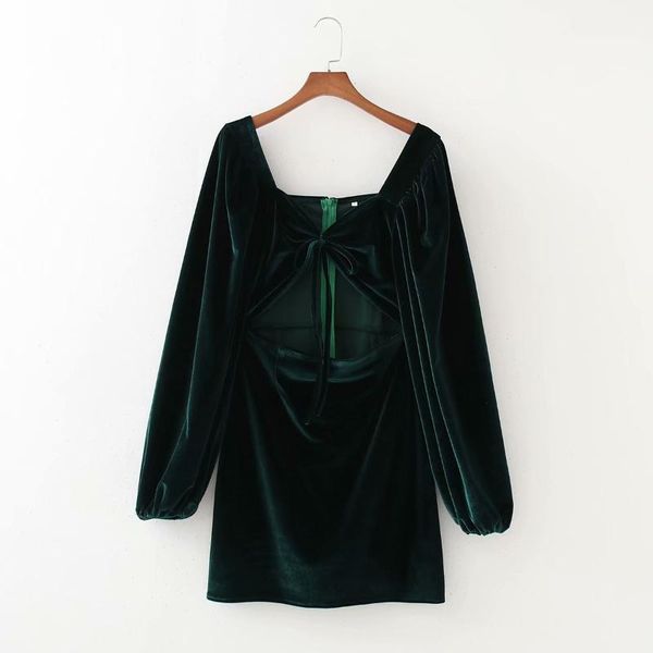 casual dresses 2021 women fashion front hollow out corset dress long lantern sleeves chic lady elegant short velvet woman robe, Black;gray
casual dresses 2021 women fashion front hollow out corset dress long lantern sleeves chic lady elegant short velvet woman robe, Black;gray