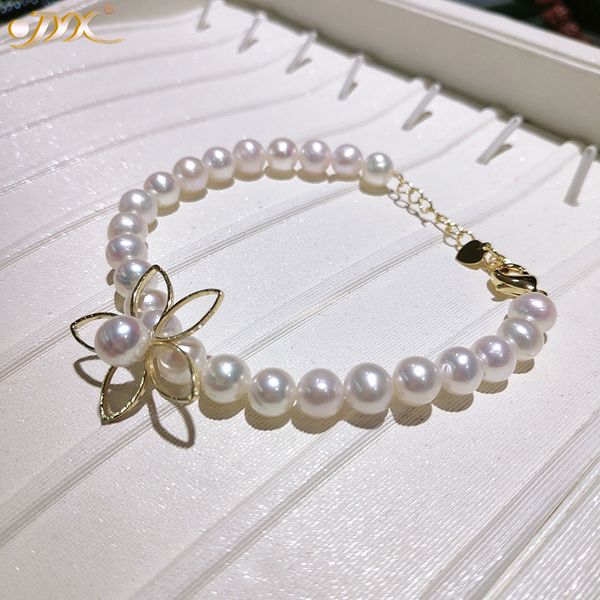 jyx 2021 charming flower of white 7mm natural pearls bracelet near round 7.5" elegant bracelet for women, Golden;silver
jyx 2021 charming flower of white 7mm natural pearls bracelet near round 7.5" elegant bracelet for women, Golden;silver