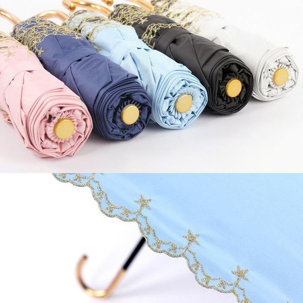 super light 3 folding handle women's umbrella golden curved handle embroidered umbrella rain women windproof female girl jllstp
super light 3 folding handle women's umbrella golden curved handle embroidered umbrella rain women windproof female girl jllstp