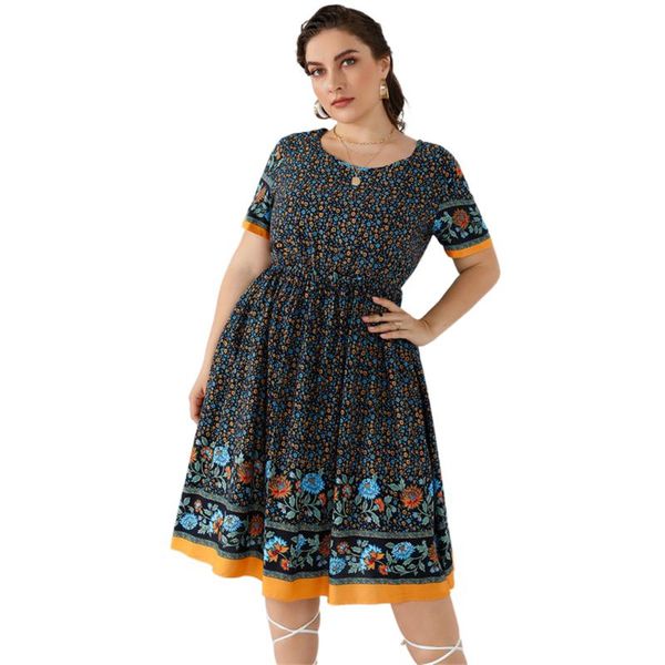 plus size dresses floral bohemian women long dress holiday party beach maxi summer o-neck high waist boho sundress vestidos 5xl, Black
plus size dresses floral bohemian women long dress holiday party beach maxi summer o-neck high waist boho sundress vestidos 5xl, Black