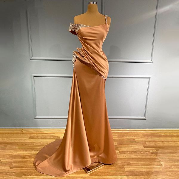 one shoulder mermaid prom dresses 2021 satin elegant beaded evening gowns for women special occassion robe de soiree, Black
one shoulder mermaid prom dresses 2021 satin elegant beaded evening gowns for women special occassion robe de soiree, Black