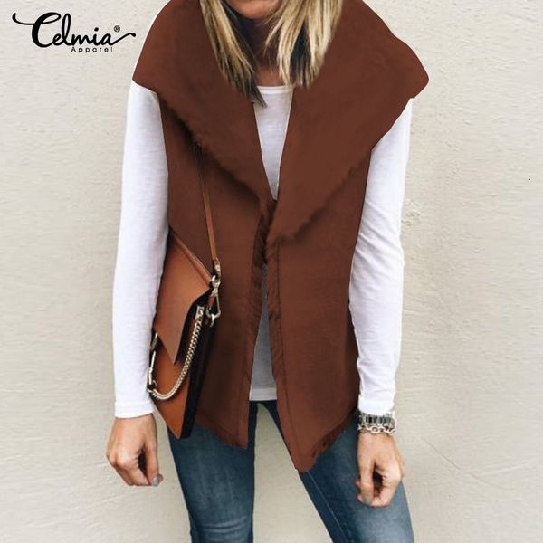 2021 celmia fashion women outwear sleeveless faux winter warm fleece jackets casual solid soft waist coat fur coat femme 5xl, Black;white
2021 celmia fashion women outwear sleeveless faux winter warm fleece jackets casual solid soft waist coat fur coat femme 5xl, Black;white