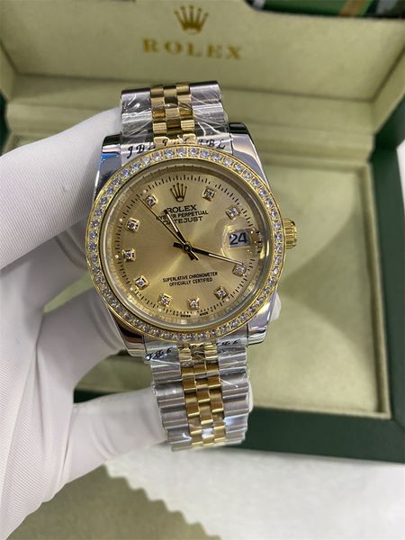 with original box datejust 41mm watch diamond dial bezel 126234 a2813 automatic mens watches steel two tone gold jubilee bracelet wristwatch, Slivery;brown
with original box datejust 41mm watch diamond dial bezel 126234 a2813 automatic mens watches steel two tone gold jubilee bracelet wristwatch, Slivery;brown