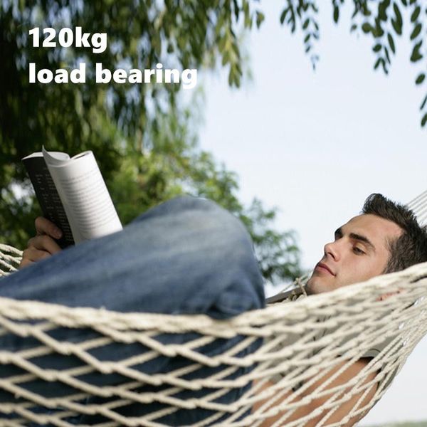 portable outdoor hammock white mesh cotton rope swing hammock for porch beach indoor patio for bedroom single person
portable outdoor hammock white mesh cotton rope swing hammock for porch beach indoor patio for bedroom single person