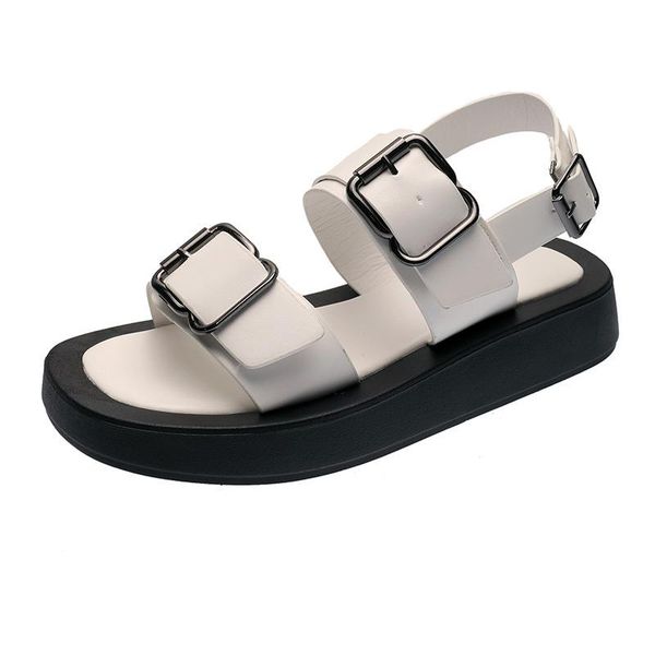 sandals summer women comfortable sponge cake bottom casual buckle solid color s6235, Black
sandals summer women comfortable sponge cake bottom casual buckle solid color s6235, Black