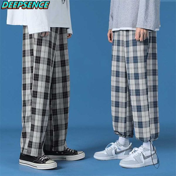 men polyester loose japan harajuku style grid wide pants men casual drawstring elastic leg opening ankle length pants men 2101006, Black
men polyester loose japan harajuku style grid wide pants men casual drawstring elastic leg opening ankle length pants men 2101006, Black