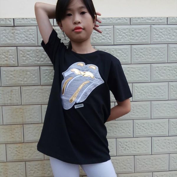 tongue casual knit childrens t shirt summer short sleeve round neck loose cotton shi, Blue
tongue casual knit childrens t shirt summer short sleeve round neck loose cotton shi, Blue