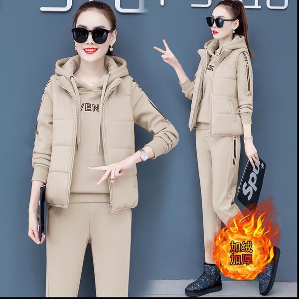 autumn and winter new fashion women suit womens tracksuits casual set with a hood fleece sweatshirt three pieces set, Gray
autumn and winter new fashion women suit womens tracksuits casual set with a hood fleece sweatshirt three pieces set, Gray