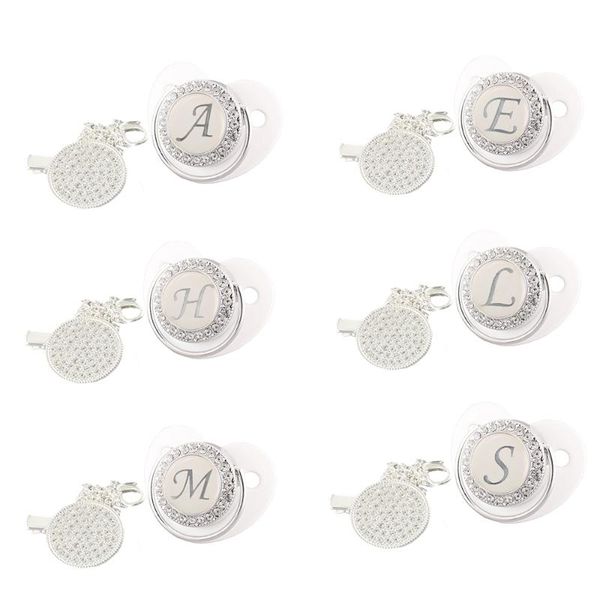 pacifiers# 26 name initial white silver classic baby pacifier chain clip bpa dummy nipple born silicone infant soother drop
pacifiers# 26 name initial white silver classic baby pacifier chain clip bpa dummy nipple born silicone infant soother drop