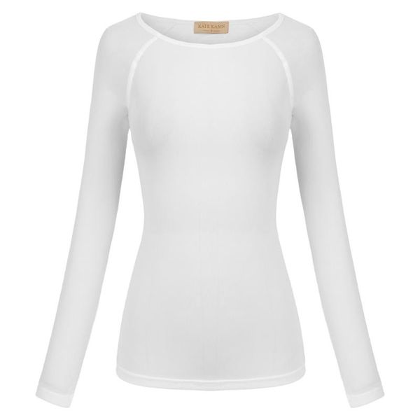 women's t-shirt kk plus size womens long sleeve see through plain stretch blouse, White
women's t-shirt kk plus size womens long sleeve see through plain stretch blouse, White