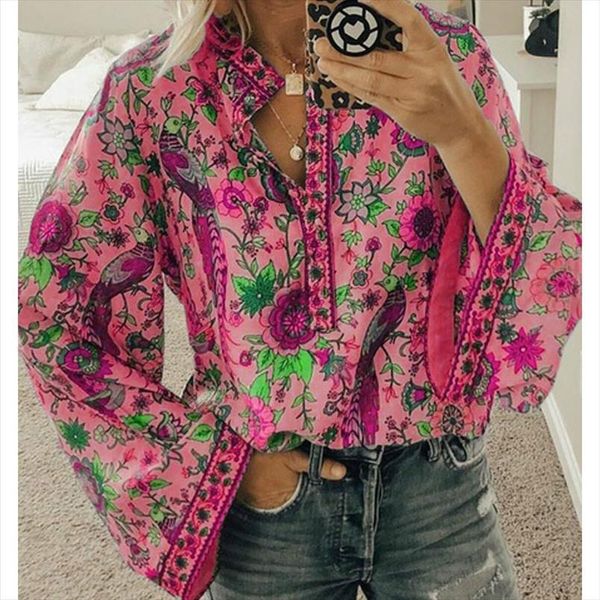 peacock print v neck womens shirts long sleeve casual boho chiffon summer, White
peacock print v neck womens shirts long sleeve casual boho chiffon summer, White