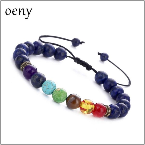 link, chain oeny colorful natural stone energy adjustable bracelet turquoises tiger eye amazonite beaded for women men yoga jewelry, Black
link, chain oeny colorful natural stone energy adjustable bracelet turquoises tiger eye amazonite beaded for women men yoga jewelry, Black