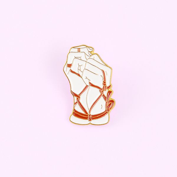 hand binding enamel brooch pin bundled artistic art red rope binding alloy badge clothes jewelry gifts for couples, Blue
hand binding enamel brooch pin bundled artistic art red rope binding alloy badge clothes jewelry gifts for couples, Blue