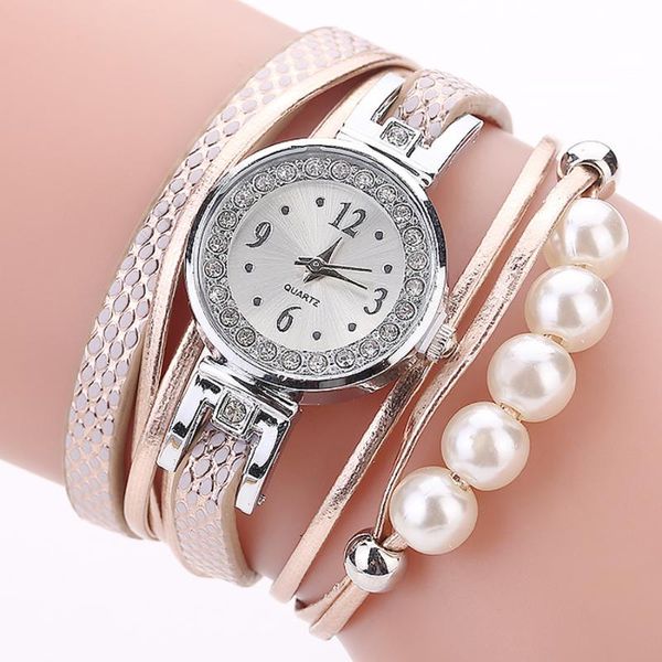 wristwatches luxury women wrist watch fashion snake pattern pu circle ladies bracelet pearl diamond digital quartz watches clock, Slivery;brown
wristwatches luxury women wrist watch fashion snake pattern pu circle ladies bracelet pearl diamond digital quartz watches clock, Slivery;brown