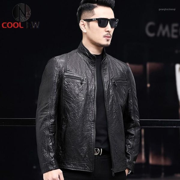 men's leather & faux brand mens 100% real jacket 2021 autumn stand collar slim fit short motorcycle jackets bomber sheepskin coa, Black
men's leather & faux brand mens 100% real jacket 2021 autumn stand collar slim fit short motorcycle jackets bomber sheepskin coa, Black