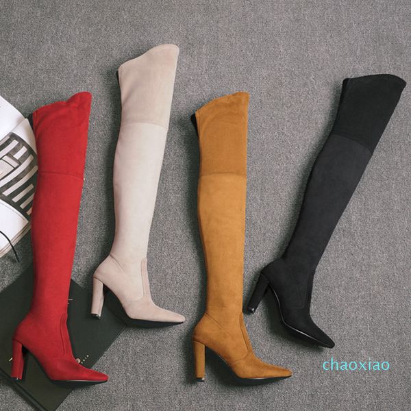 plus size boots women elastic upper shoes chunky heel over knee boot colourful fashion booties poited toes boots z397, Black
plus size boots women elastic upper shoes chunky heel over knee boot colourful fashion booties poited toes boots z397, Black