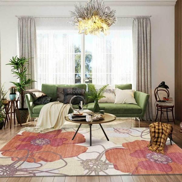 carpets fashion modern american orange big flowers living room bedroom bedside carpet floor mat customization
carpets fashion modern american orange big flowers living room bedroom bedside carpet floor mat customization
