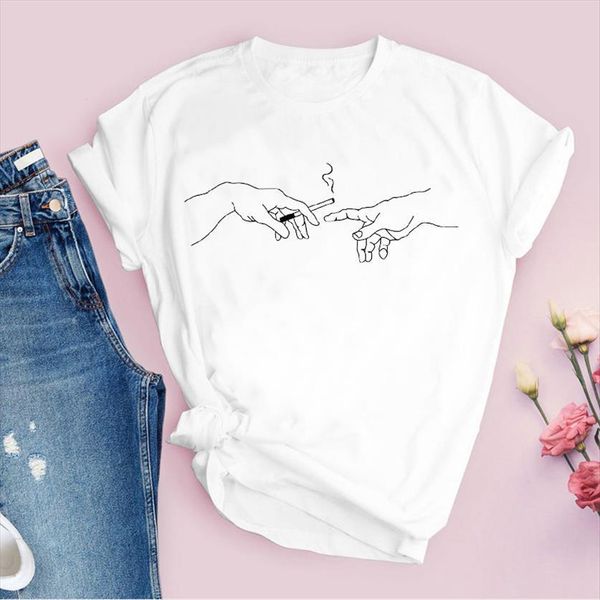 graphic aesthetic hand printing fashion womens t shirts 90s short sleeve print lady tees clothing female shirt, White
graphic aesthetic hand printing fashion womens t shirts 90s short sleeve print lady tees clothing female shirt, White