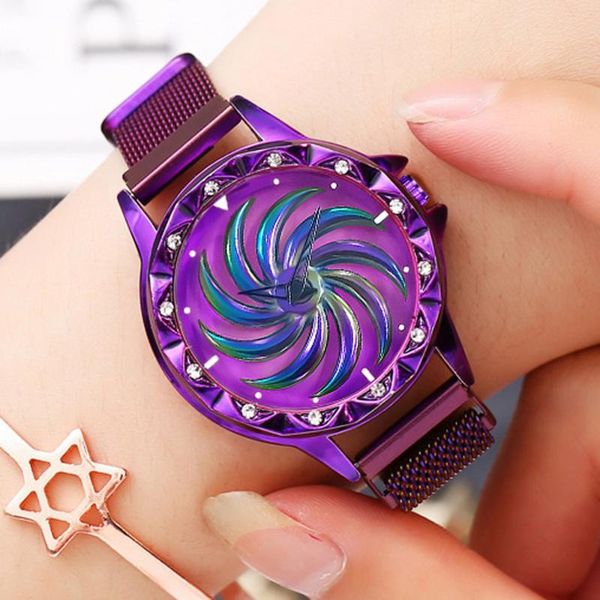 wristwatches 2021 fashion purple women watches magnet buckle stylish rotating dial quartz casual ladies female wristwatch, Slivery;brown
wristwatches 2021 fashion purple women watches magnet buckle stylish rotating dial quartz casual ladies female wristwatch, Slivery;brown
