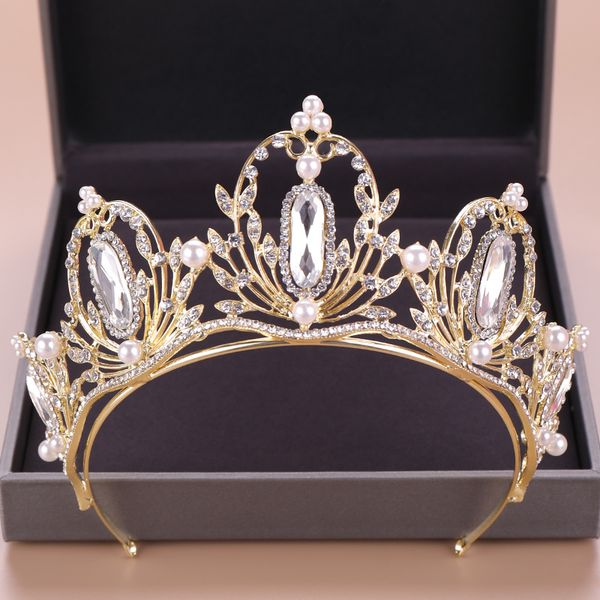 vintage baroque crystal rhinestone pearl queen crown jewelry gold headdress birthday crown bridal wedding hair accessories giftdio chan cont, White;golden
vintage baroque crystal rhinestone pearl queen crown jewelry gold headdress birthday crown bridal wedding hair accessories giftdio chan cont, White;golden