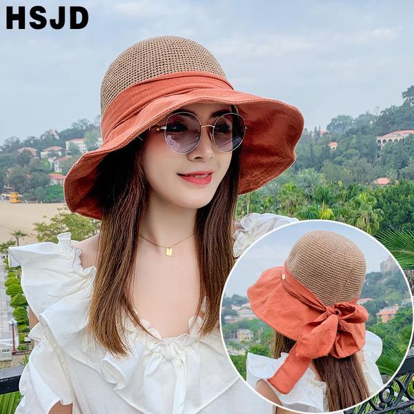 wide brim hats summer women crochet floppy sun large anti-uv foldable beach cap fashion bow dome bucket hat female visor bonnet, Blue;gray
wide brim hats summer women crochet floppy sun large anti-uv foldable beach cap fashion bow dome bucket hat female visor bonnet, Blue;gray