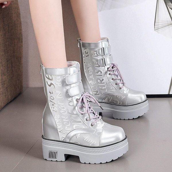 boots 2021 women's autumn ankle platform breathable chunky sneakers short round toe 10.5cm heel thick bottom winter, Black
boots 2021 women's autumn ankle platform breathable chunky sneakers short round toe 10.5cm heel thick bottom winter, Black