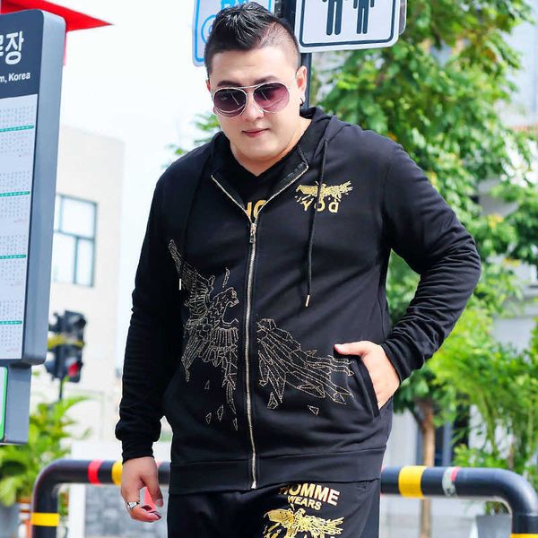 fattening men's hooded sweater cardigan zipper oversized coat fat guy fat autumn coat thin xxxxxl, Black;brown
fattening men's hooded sweater cardigan zipper oversized coat fat guy fat autumn coat thin xxxxxl, Black;brown