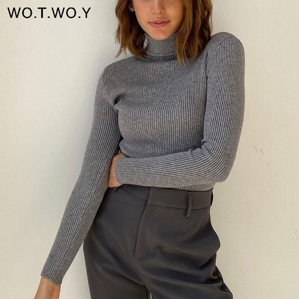 wotwoy ribbed knitted turtlene sweater women autumn winter slim fit basic pullover female long sleeve bla white jumper, Black
wotwoy ribbed knitted turtlene sweater women autumn winter slim fit basic pullover female long sleeve bla white jumper, Black