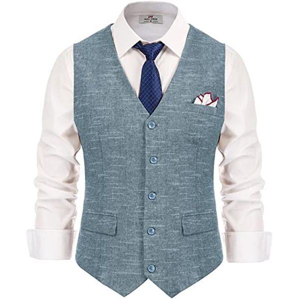 men's vests mens suit vest denim blue linen v neck (striped) soild silm fit for formal wedding casual (no handkerchief) 2021, Black;white
men's vests mens suit vest denim blue linen v neck (striped) soild silm fit for formal wedding casual (no handkerchief) 2021, Black;white