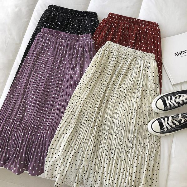 skirts 2021 korean style summer fashion women polka dot chiffon female casual high waist a-line pleated mid-calf y430, Black
skirts 2021 korean style summer fashion women polka dot chiffon female casual high waist a-line pleated mid-calf y430, Black