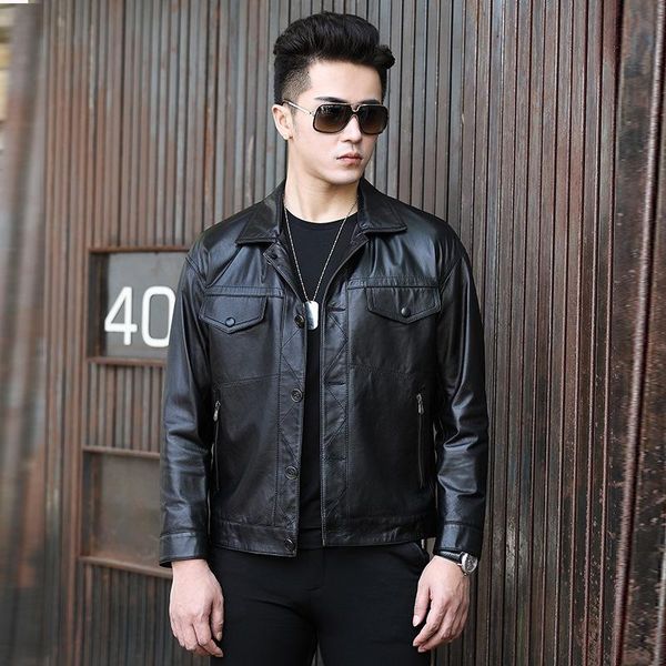 men's leather & faux jacket men 2021 genuine cow vintage spring autumn coat real jackets jaqueta de couro nr55 yy515, Black
men's leather & faux jacket men 2021 genuine cow vintage spring autumn coat real jackets jaqueta de couro nr55 yy515, Black