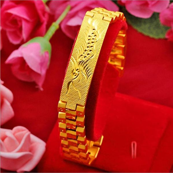 link, chain hi feng drgaon bracelet 24k gold hand party friend birthday gift girl fine jewelry couples, Black
link, chain hi feng drgaon bracelet 24k gold hand party friend birthday gift girl fine jewelry couples, Black