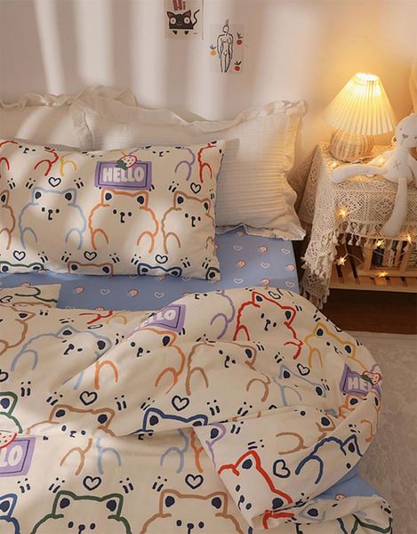 bedding sets cute cartoon bear set kid teen,cotton lovely colorful twin full home textile bed sheet pillow case quilt cover
bedding sets cute cartoon bear set kid teen,cotton lovely colorful twin full home textile bed sheet pillow case quilt cover