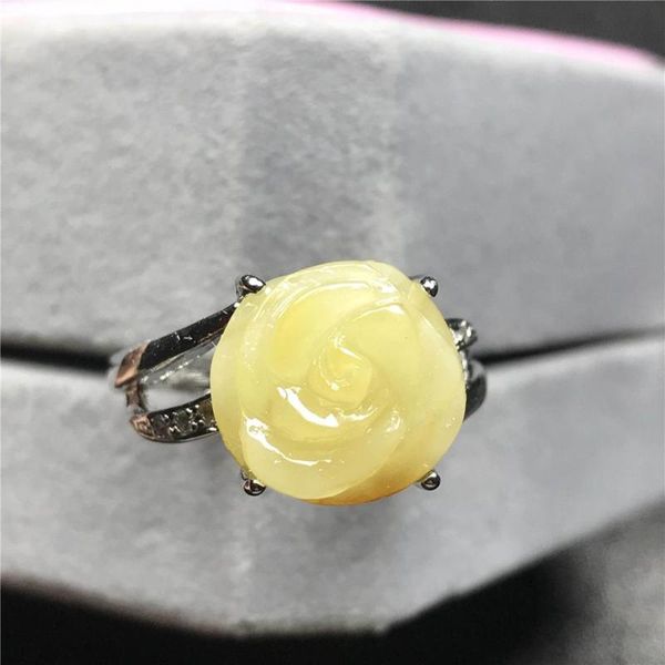 cluster rings 13x12mm real natural yellow amber ring for woman lady man flower carved crystal beads silver stone adjustable jewelry, Golden;silver
cluster rings 13x12mm real natural yellow amber ring for woman lady man flower carved crystal beads silver stone adjustable jewelry, Golden;silver