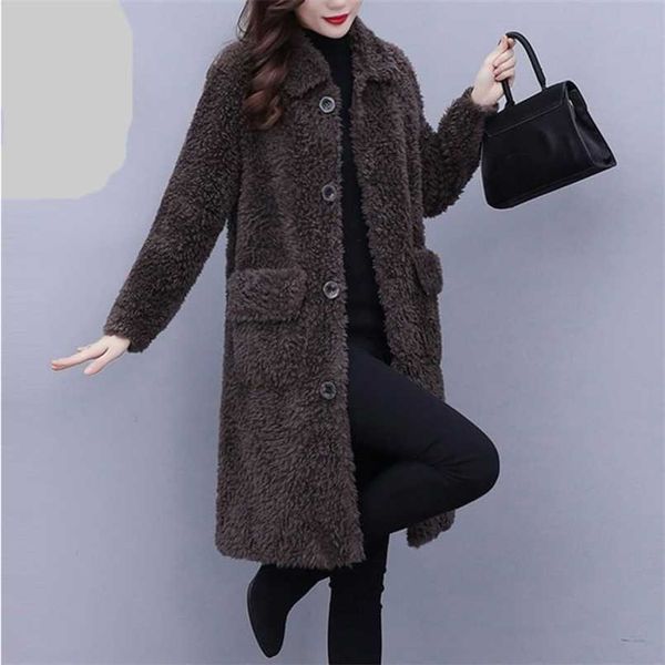 winter jacket women warm faux fur lambswool plush coats female outerwear korean fashion ladies cardigans long sleeve clothing 211124, Black
winter jacket women warm faux fur lambswool plush coats female outerwear korean fashion ladies cardigans long sleeve clothing 211124, Black