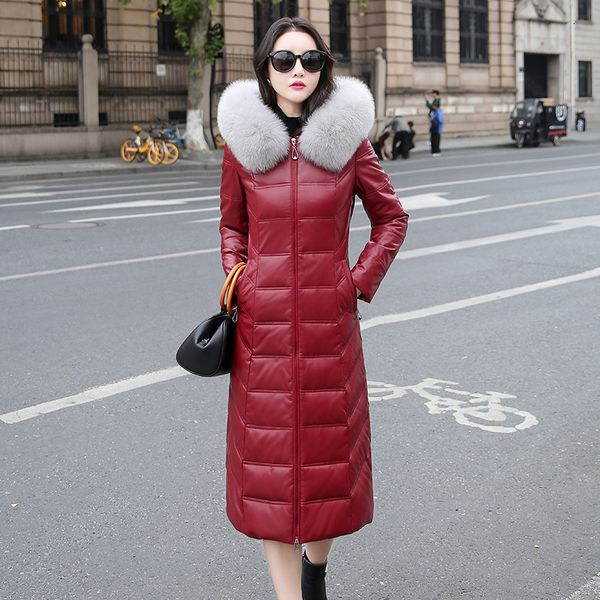women's trench coats leather down coat women autumn winter fashion hooded fur collar slim sheepskin white duck overcoat vhq9, Tan;black
women's trench coats leather down coat women autumn winter fashion hooded fur collar slim sheepskin white duck overcoat vhq9, Tan;black